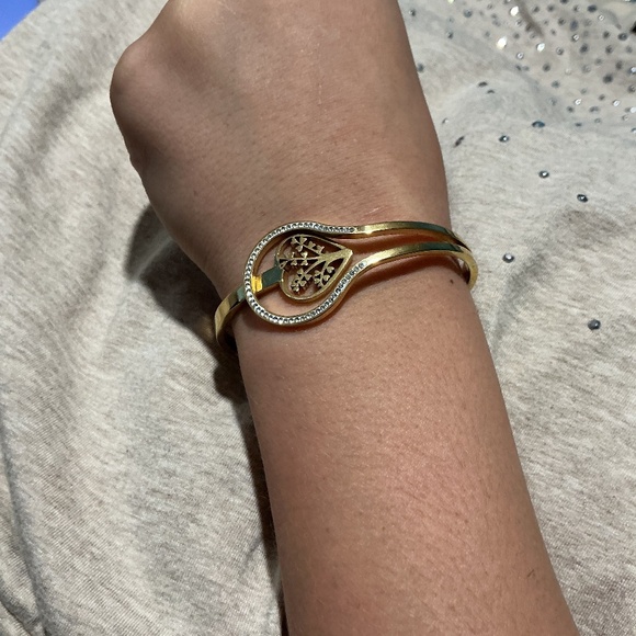 🌳.	“Tree of Life 18k Gold Plated Stainless Steel CZ Bangle” ' - Picture 14 of 16